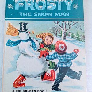 VTG 1951 Frosty the Snowman Big Golden Book HC 7th Hill & Range Songs Children